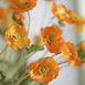 2 Bushes | 33Inch Long Stem Orange Artificial Silk Poppy Flower Bouquet Spray