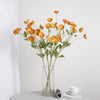 2 Bushes | 33Inch Long Stem Orange Artificial Silk Poppy Flower Bouquet Spray
