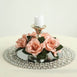 4 Pack Dusty Rose Artificial Silk Rose Floral Candle Rings