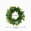 2 Pack | 12" Artificial Boxwood Wreath Candle Rings, Faux Leaves Wreath Garland Rings - Dark Green