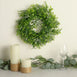 2 Pack | 12inch Window Wreath Artificial Green Leaves Pillar Candle Rings | eFavorMart