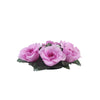 4 Pack Lavender Artificial Silk Rose Floral Candle Rings