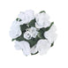 4 Pack White Artificial Silk Rose Floral Candle Rings