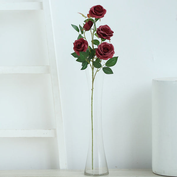 artificial roses, long stem roses, silk roses, faux flowers