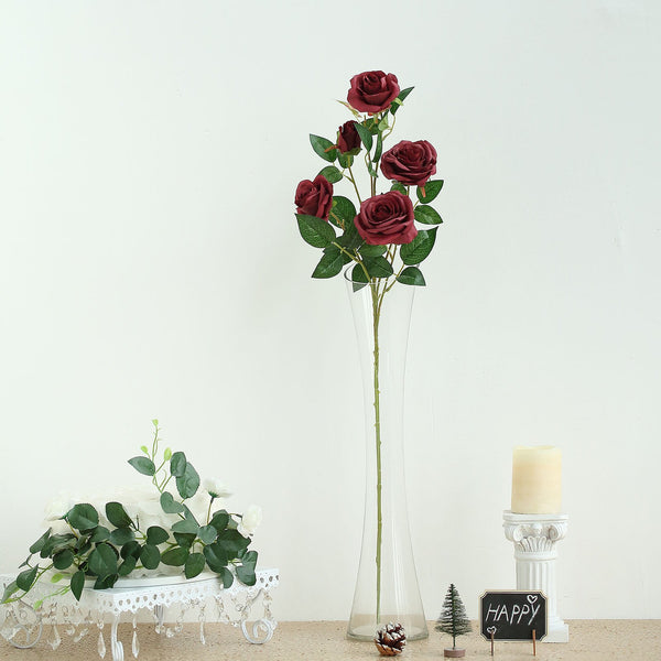 artificial roses, long stem roses, silk roses, faux flowers