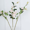 Pack of 2 | 38 inch Silk Long Stem Roses, Artificial Flowers Rose Bouquet - Blush | Rose Gold#whtbkgd
