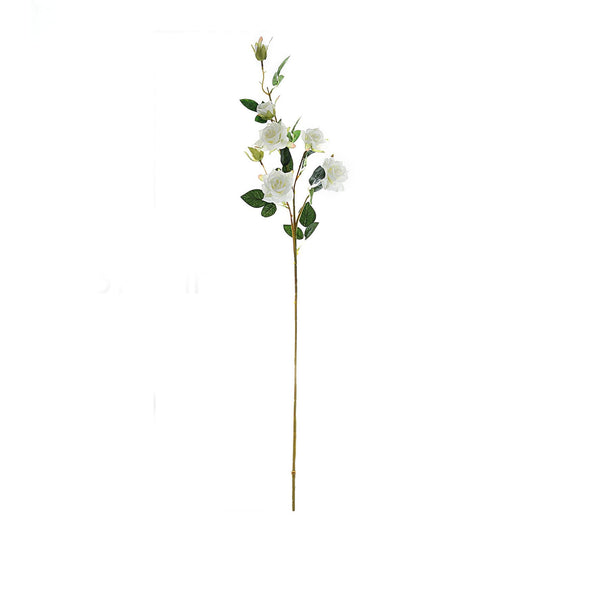 Pack of 2 | 38 inch Cream Silk Long Stem Roses, Artificial Flowers Rose Bouquet