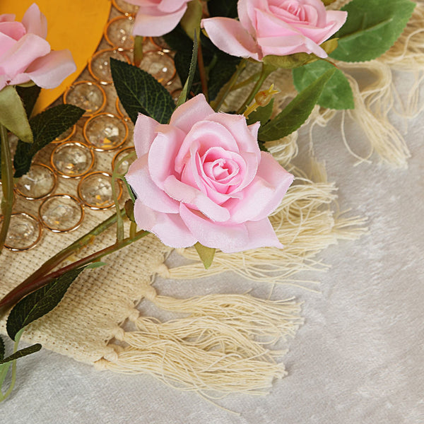 Pack of 2 | 38 inch Pink Silk Long Stem Roses, Artificial Flowers Rose Bouquet