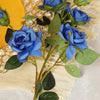 Pack of 2 | 38 inch Royal Blue Silk Long Stem Roses, Artificial Flowers Rose Bouquet