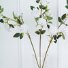 Pack of 2 | 38 inch White Silk Long Stem Roses, Artificial Flowers Rose Bouquet#whtbkgd
