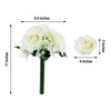 2 Pack | Ivory Rose & Hydrangea Artificial Silk Flowers Bouquet