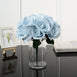 14 Ice Blue Velvet-Like Faux Rose Flower Bush, Artificial Flower Bouquet