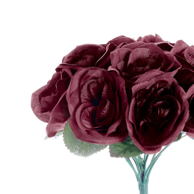 Burgundy Rose Heads, Artificial Flowers, Wedding Centerpieces, Silk  Roses, Faux Flowers, Wedding Decorations