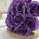 Velvet Rose Bouquet Artificial Flowers- Purple