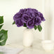 Velvet Rose Bouquet Artificial Flowers- Purple