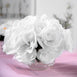 Velvet Rose Bouquet Artificial Flowers- White