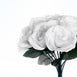 Velvet Rose Bouquet Artificial Flowers- White