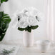 Velvet Rose Bouquet Artificial Flowers- White