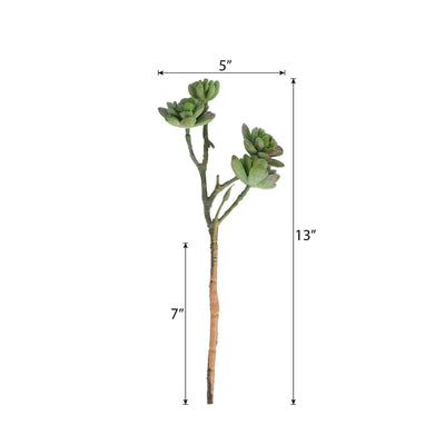 Set of 3 | 13" Assorted Artificial Succulent Plants Echeveria Long Stem Air Plants