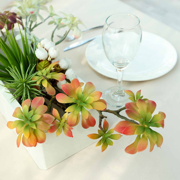 Set of 3 | 18" Assorted Artificial Succulent Plants Aeonium Spray Long Stem Air Plants