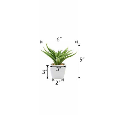 artificial aloe vera plant in pot Set of 3