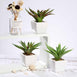 Set of 3 | 5" Assorted Spotted Aloe Vera Artificial Plants with Pots