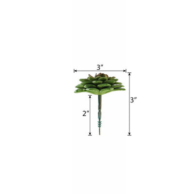 Set of 3 | Multi Colored Fake Succulents | 3" Parva Echeveria Stems Decorative Artificial Plants