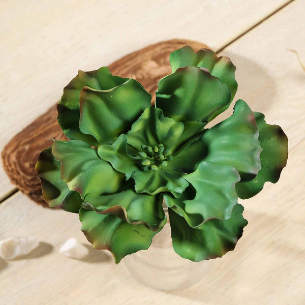 Set of 3 | Multi Colored Fake Succulents | 6" Wavy Kalanchoe Decorative Artificial Plants