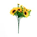 Pack of 2 | 13inch Artificial Sunflower Bouquet, Lifelike 26 Yellow Silk Flowers Head#whtbkgd