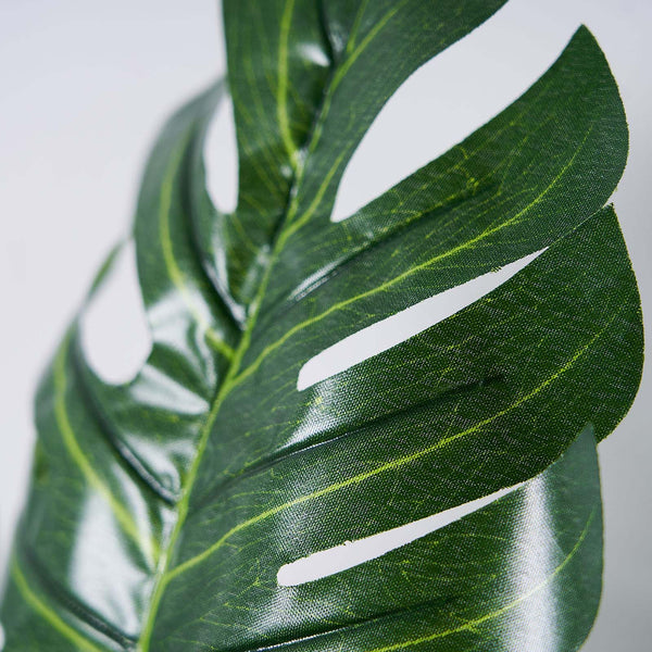 7 of 18: 6 Stems | Monstera Tropical Leaf, Artificial Leaves For Hawaiian Luau Party Decoration