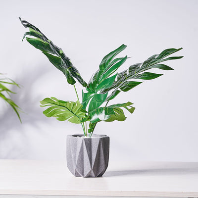 plastic monstera plant 6 Stems | Monstera Tropical Leaf, Artificial Leaves For Hawaiian Luau Party Decoration