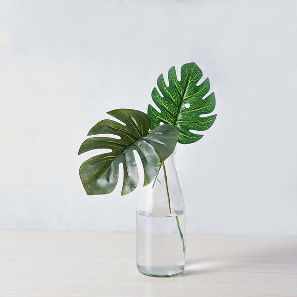 15 of 18: 6 Stems | Monstera Tropical Leaf, Artificial Leaves For Hawaiian Luau Party Decoration