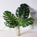 6 Stems | Monstera Tropical Leaf, Artificial Leaves For Hawaiian Luau Party Decoration