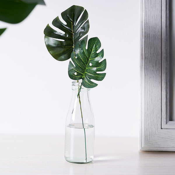 8 of 18: 6 Stems | Monstera Tropical Leaf, Artificial Leaves For Hawaiian Luau Party Decoration