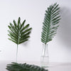 5 Pack | Green Palm Leaf Stems, Artificial Leaves For Hawaiian Luau Party Decoration - Assorted Size