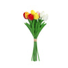 10 Pack | 13 inch Assorted Single Stem Real Touch Tulips Artificial Flowers Bouquet, Foam Wedding Flowers