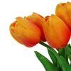 10 Pack | 13 inch Orange Single Stem Real Touch Tulips Artificial Flowers Bouquet, Foam Wedding Flowers#whtbkgd