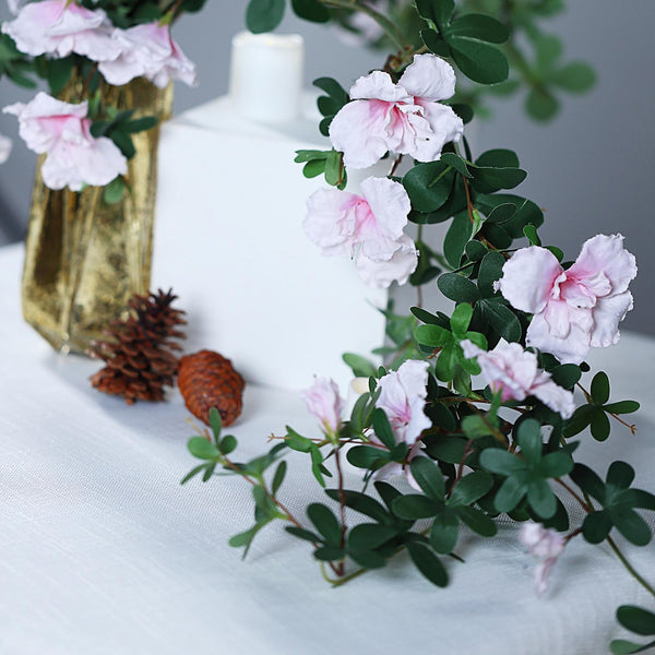 Silk Rhododendron Bush, Artificial Hanging Vines, Artificial Flowers