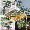 30" Real Touch Silk Rhododendron Bush Flowering Vines, Artificial Hanging Plants - Blush | Rose Gold