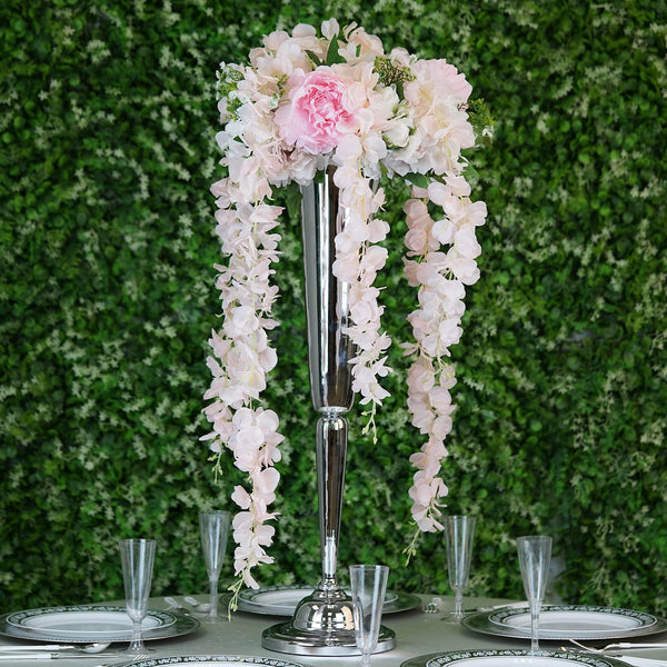 4 Ft Blush Artificial Wisteria Vine Hanging Garland