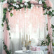 4 Ft | Blush | Rose Gold | Artificial Wisteria Vine Hanging Garlands