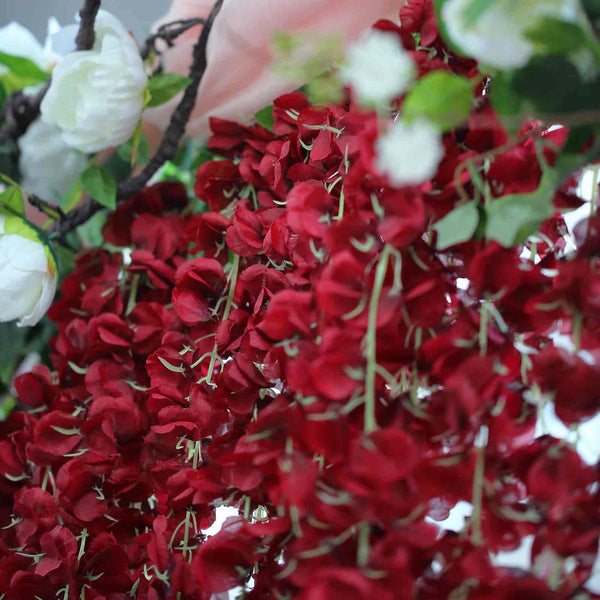 42" Wine Artificial Wisteria Vine - Silk Hanging Flower Garland