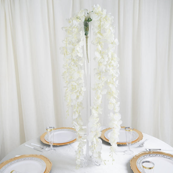 4 Ft | Cream | Artificial Wisteria Vine Hanging Garlands