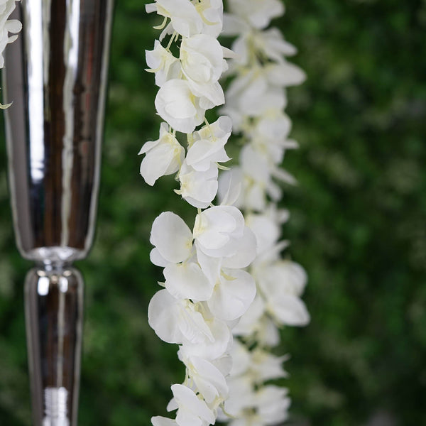 4 Ft | Cream | Artificial Wisteria Vine Hanging Garlands