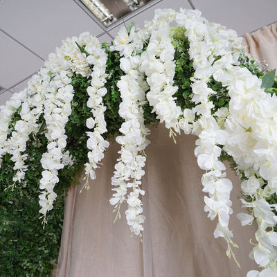 4 Ft | Cream | Artificial Wisteria Vine Hanging Garlands