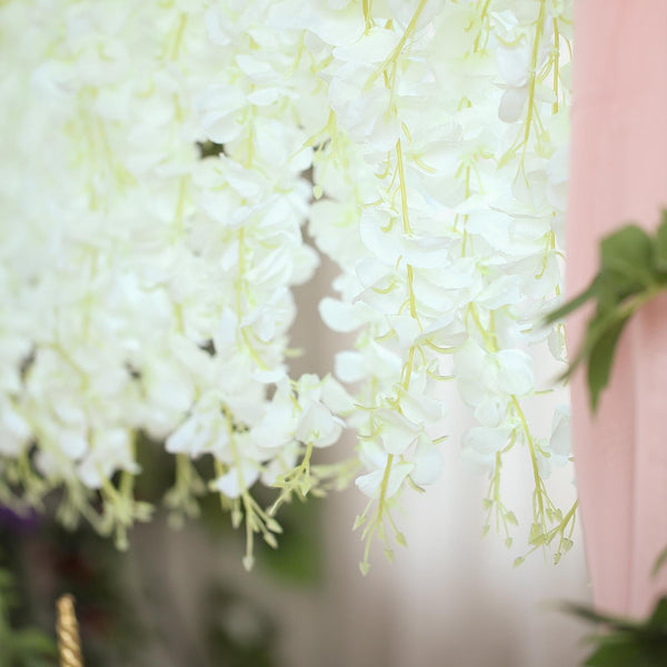 4 Ft | Cream | Artificial Wisteria Vine Hanging Garlands