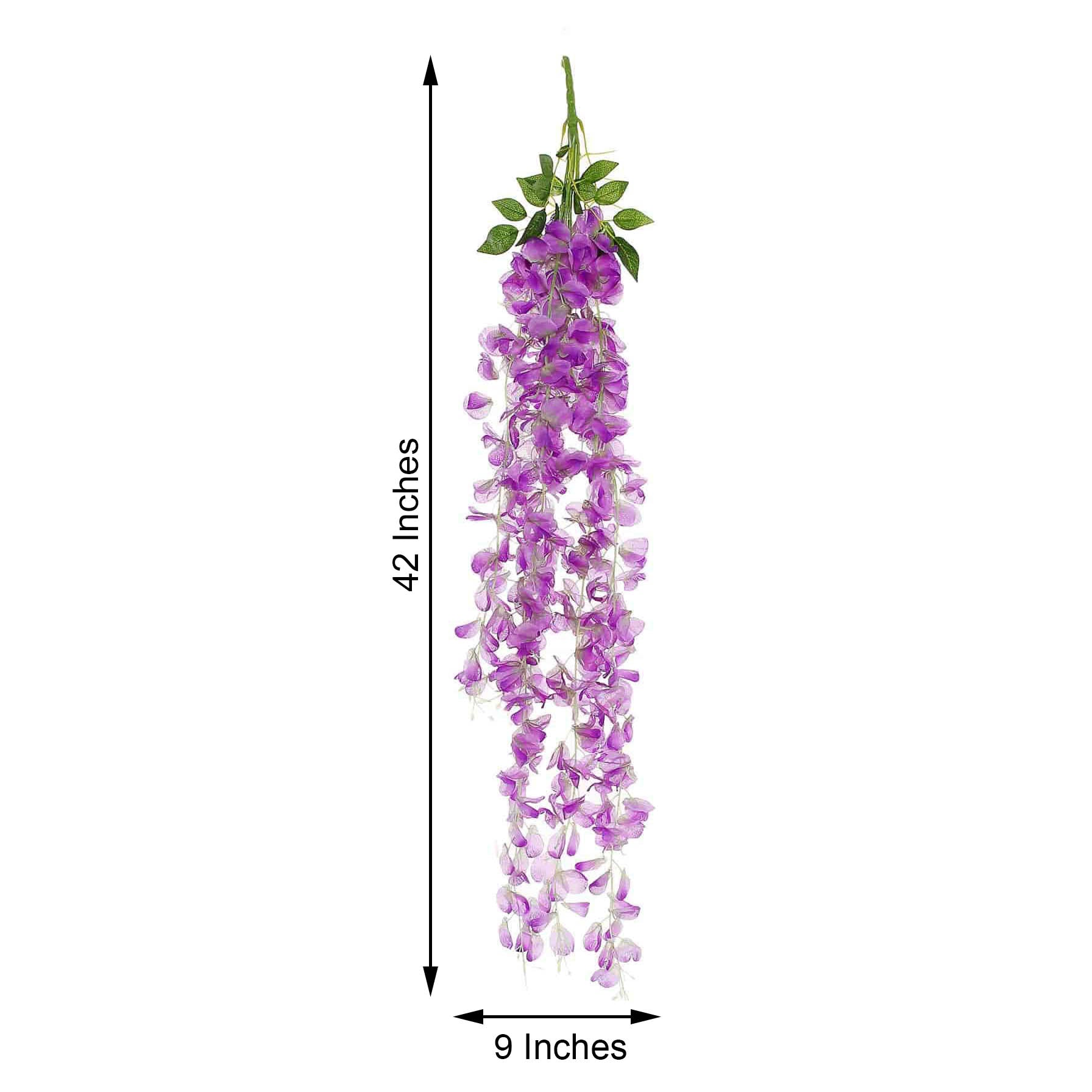 lavender flower garland 42" Lavender Artificial Wisteria Vine