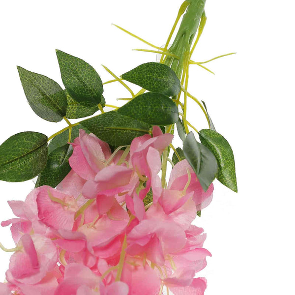 42" Pink Artificial Wisteria Vine - Silk Hanging Flower Garland