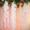 4 Ft White Artificial Wisteria Vine Hanging Garland