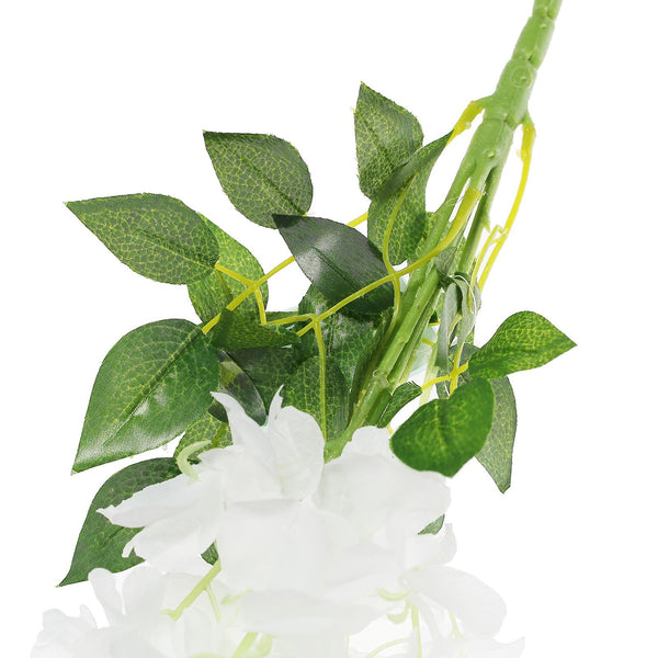 4 Ft White Artificial Wisteria Vine Hanging Garland